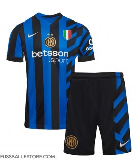 Günstige Inter Milan Heimtrikotsatz Kinder 2024-25 Kurzarm (+ Kurze Hosen)